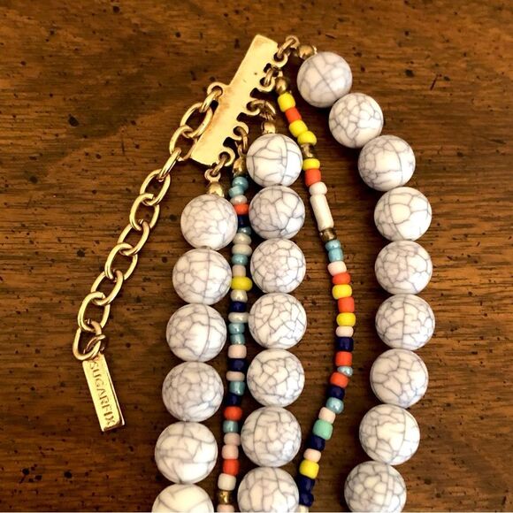 Sugarfix by BaubleBar | Faux Howlite Layer Necklace | 19” Adjustable - Picture 5 of 5